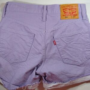 NWOT Levi's 27" purple jean shorts